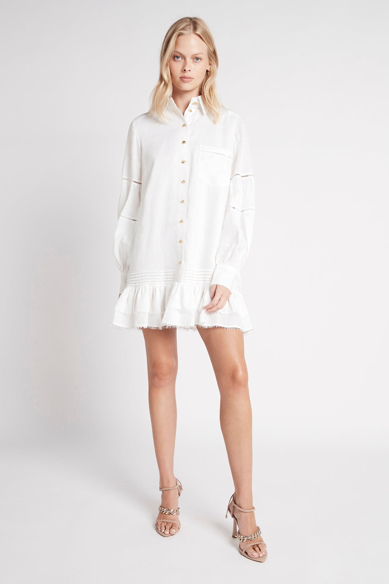 Lotus Shirt Dress | Ivory | Aje – Aje